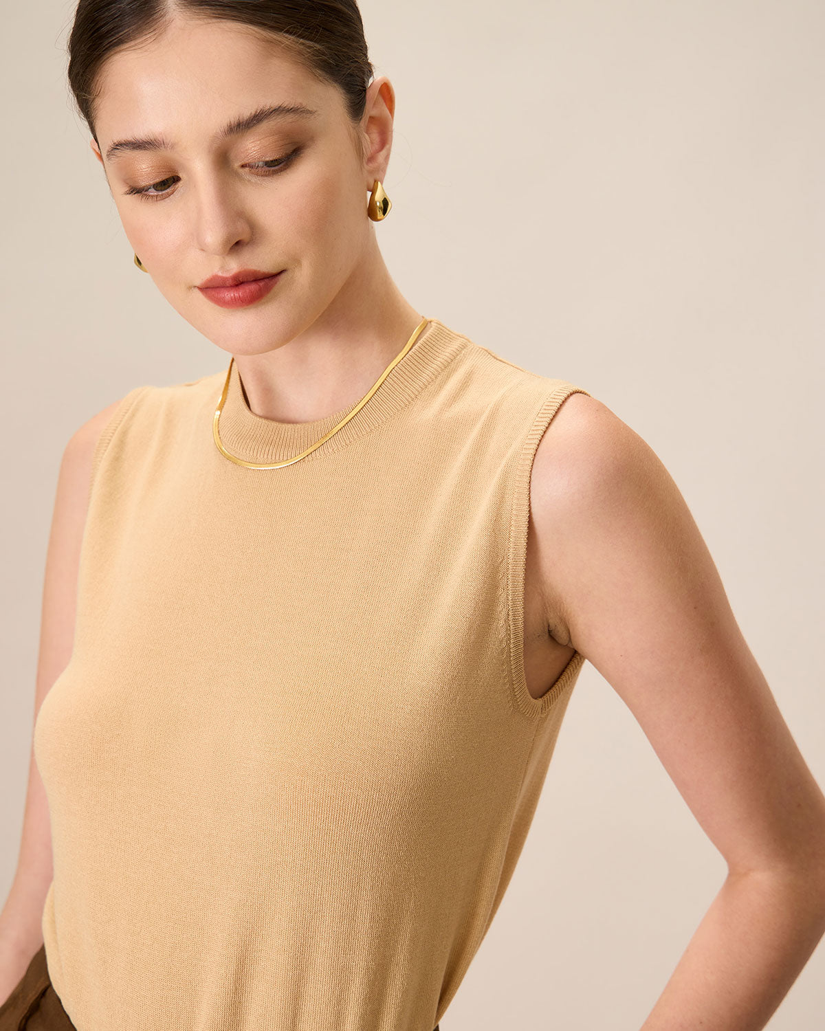 Belltoile™ Kadın Haki Bisiklet Yaka Fitilli Tencel Atlet