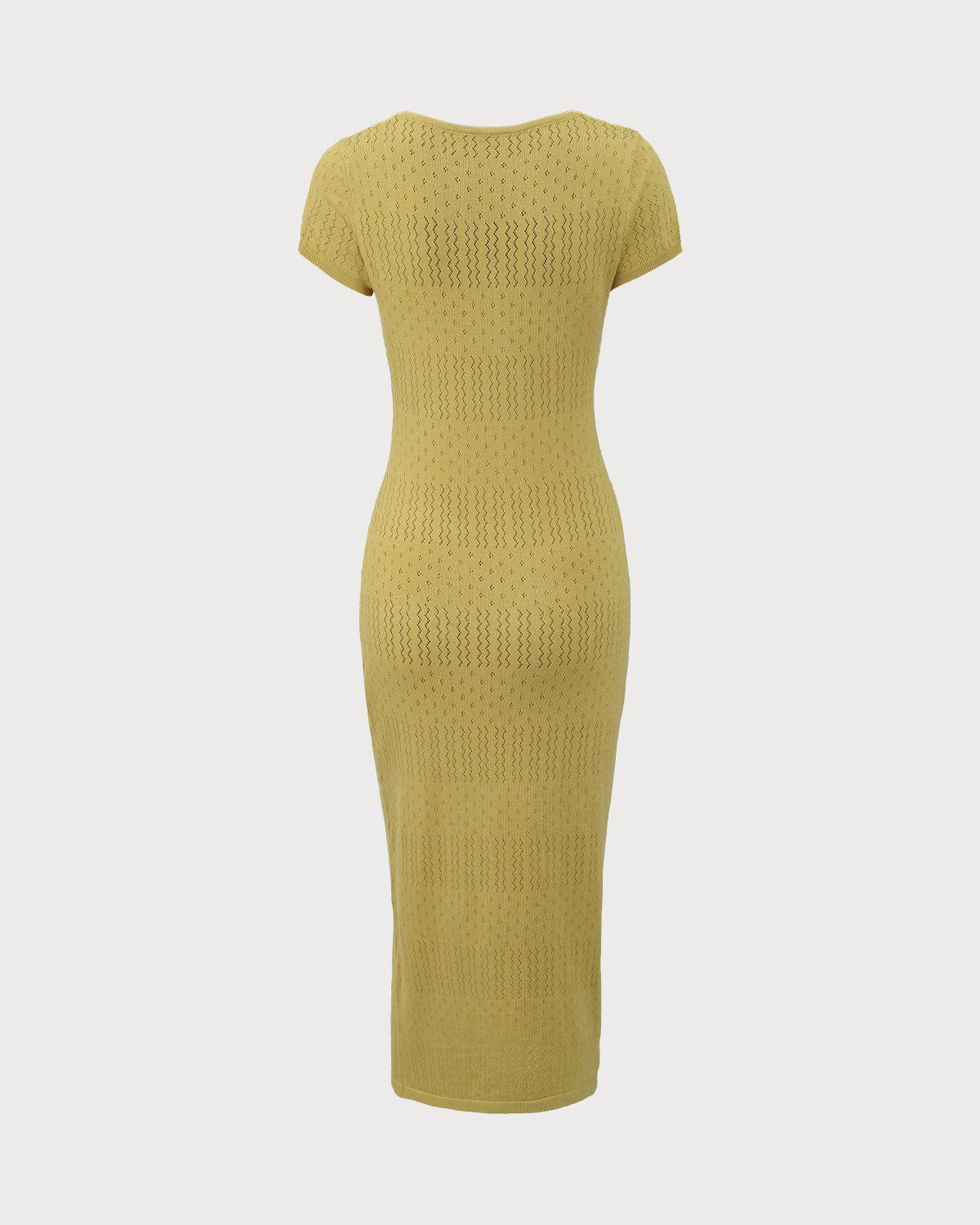 Belltoile™ Yeşil Kare Yaka Bodycon Midi Elbise