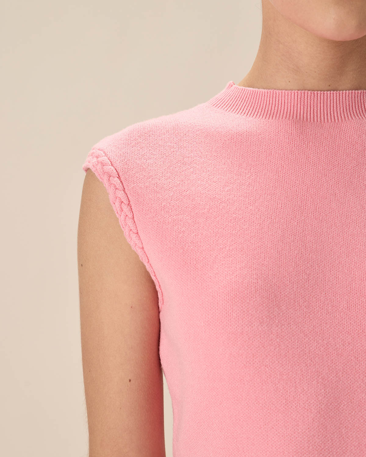 Belltoile™ Pembe Yarım Yaka Cepli Kazak Elbise