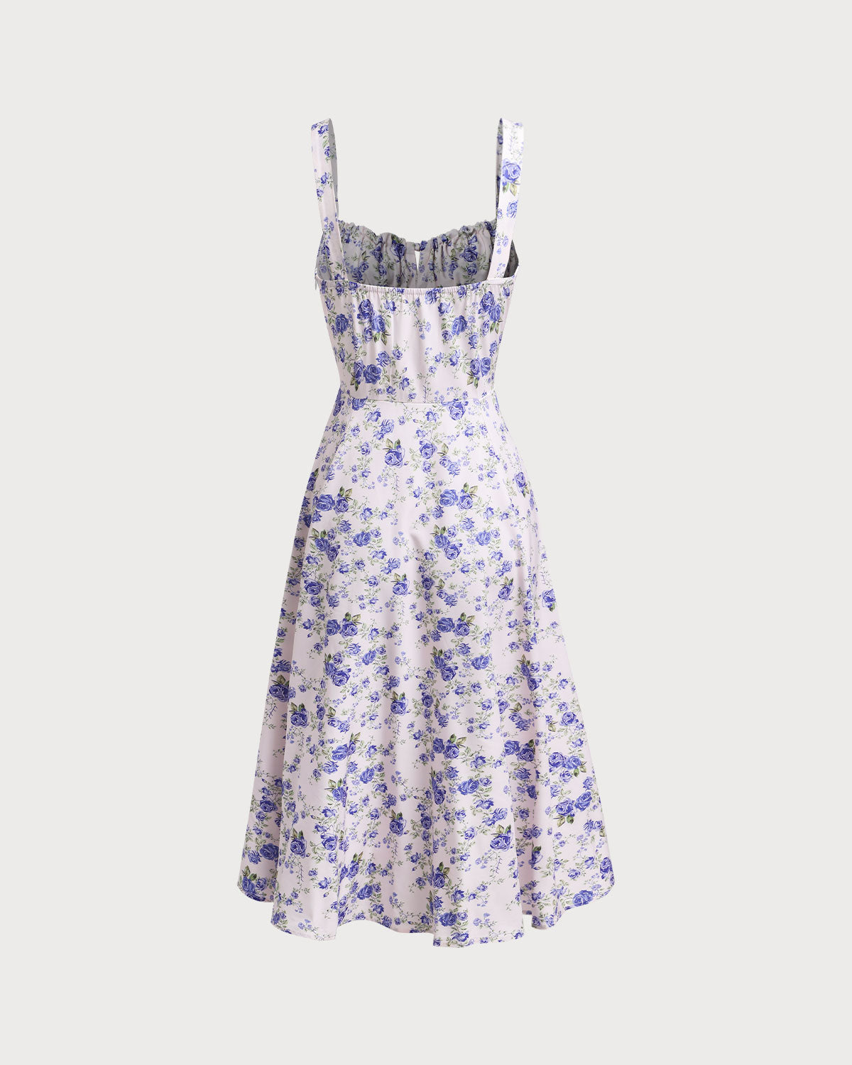 Belltoile Beyaz Çiçekli Dantelli Slip Midi Elbise