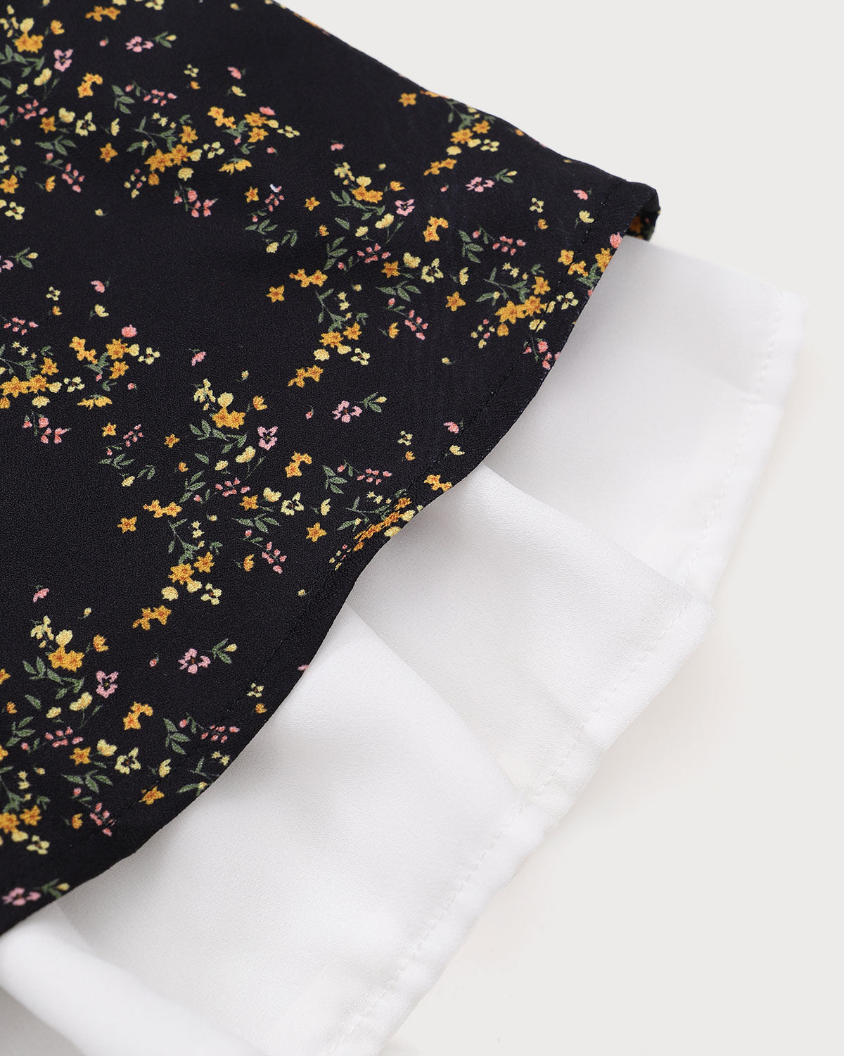 Belltoile™ Siyah Kontrast Kolları Kabarık Mini Elbise