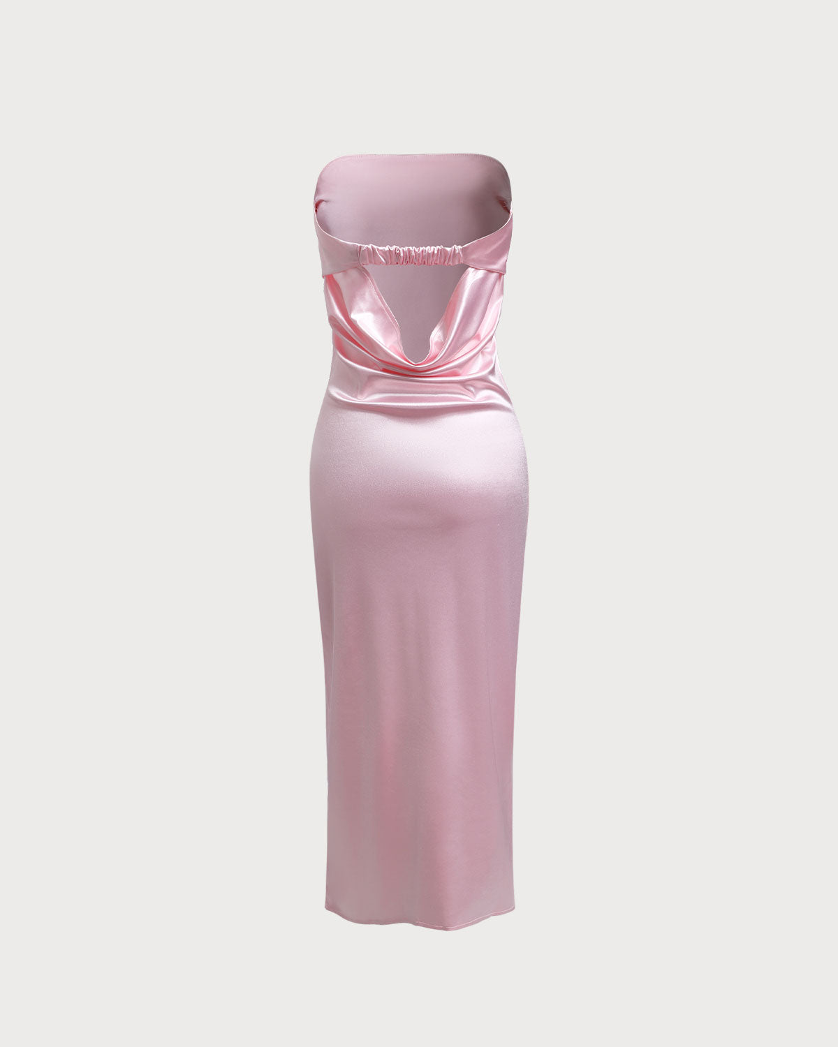 Belltoile Pembe Saten Straplez Uzun Elbise
