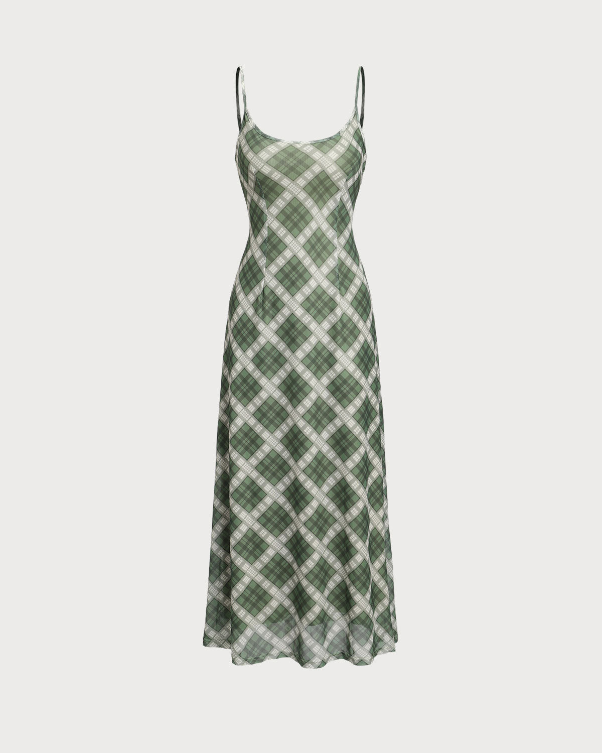 Belltoile™ Yeşil Geometrik Slip Maxi Elbise