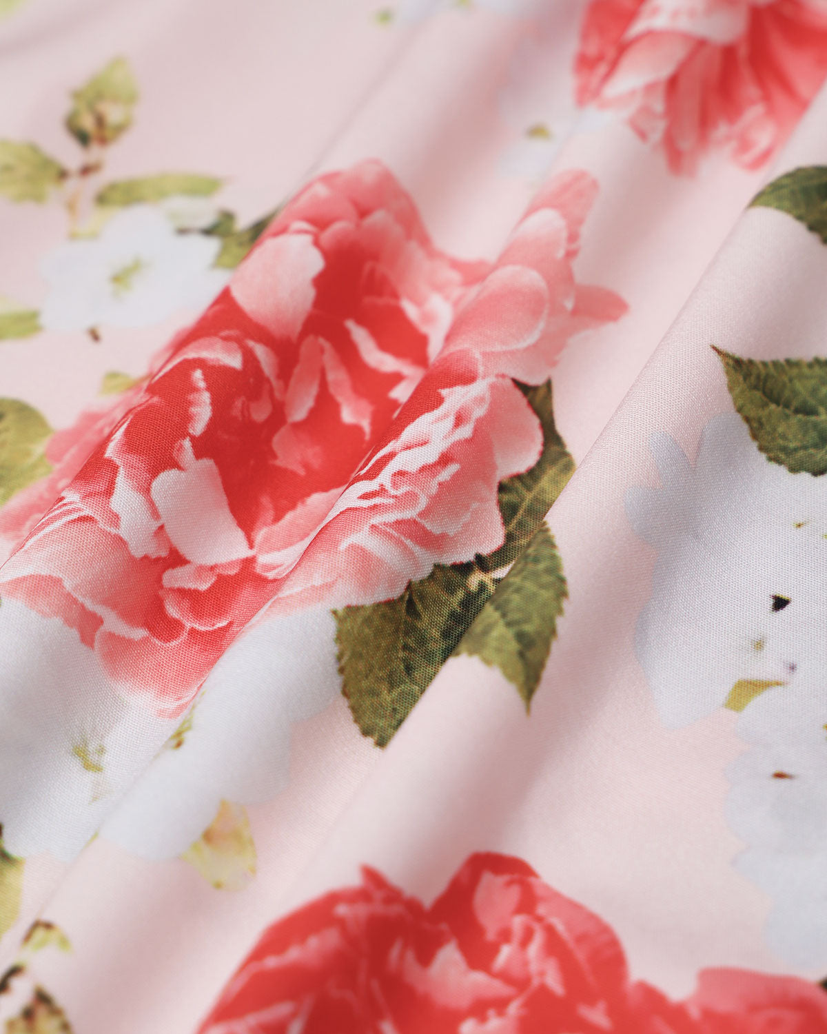 Belltoile Pembe Çiçekli Kare Yaka Yırtmaçlı Slip Midi Elbise