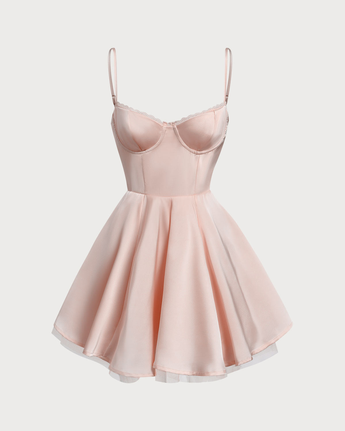 Belltoile Pembe Kalp Yaka Slip Pileli Mini Elbise