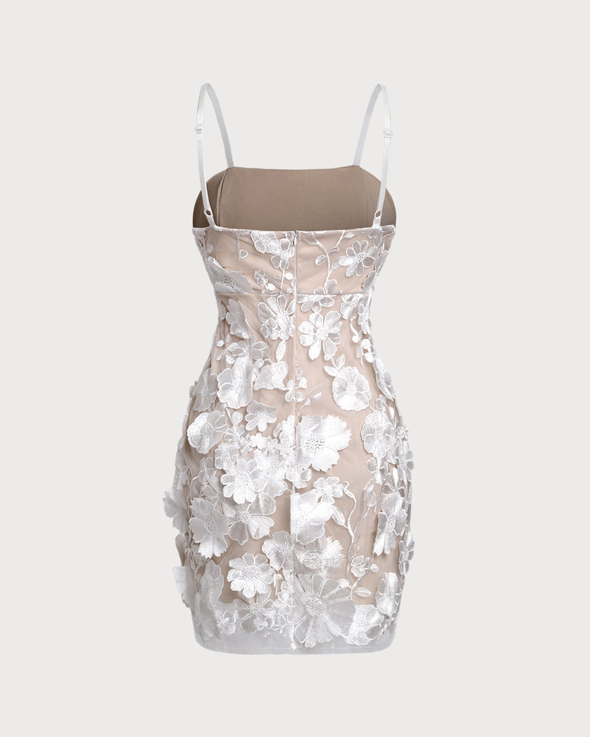Belltoile Beyaz Çiçekli Bodycon Slip Mini Elbise