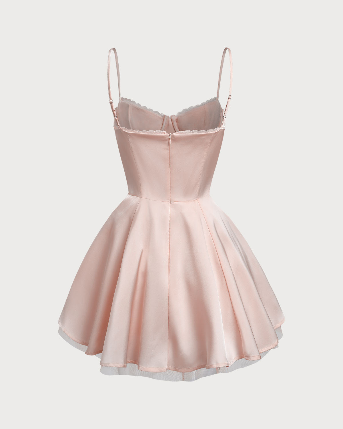 Belltoile Pembe Kalp Yaka Slip Pileli Mini Elbise