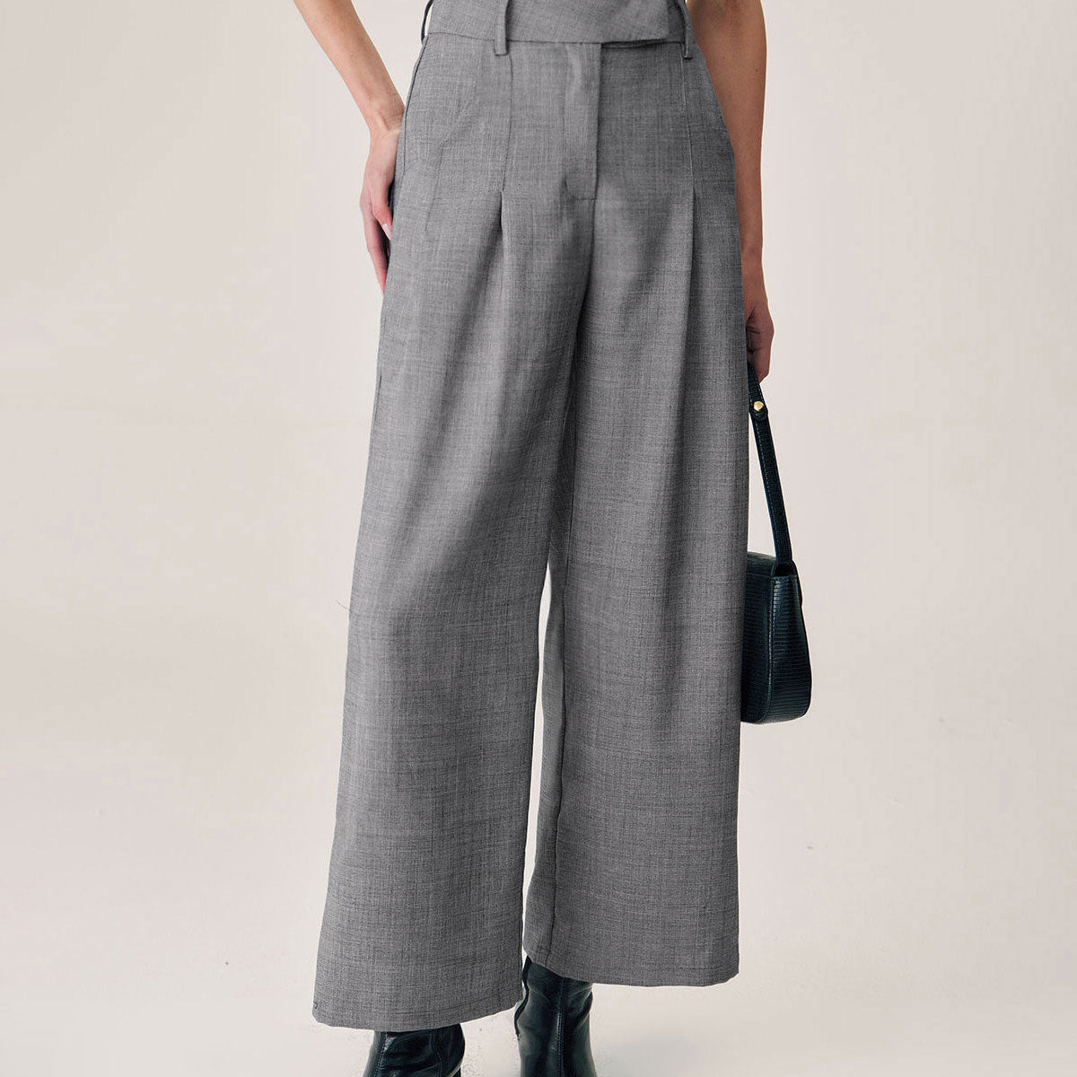Belltoile™ Gri Doğal Belli Düz Pantolon