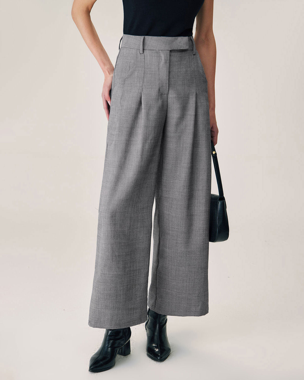 Belltoile™ Gri Doğal Belli Düz Pantolon