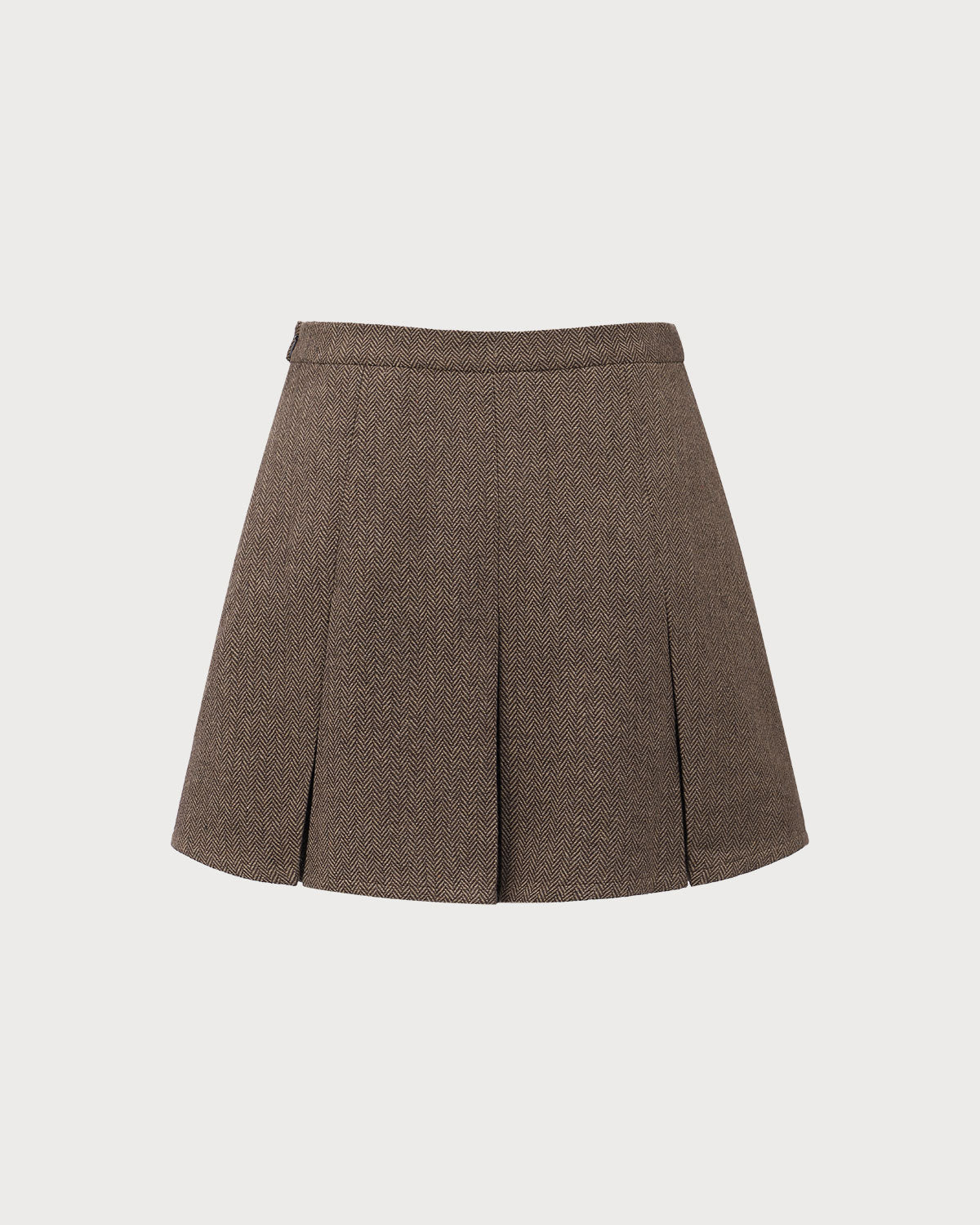 Belltoile™ Kahverengi Çizgili Piliseli Mini Etek