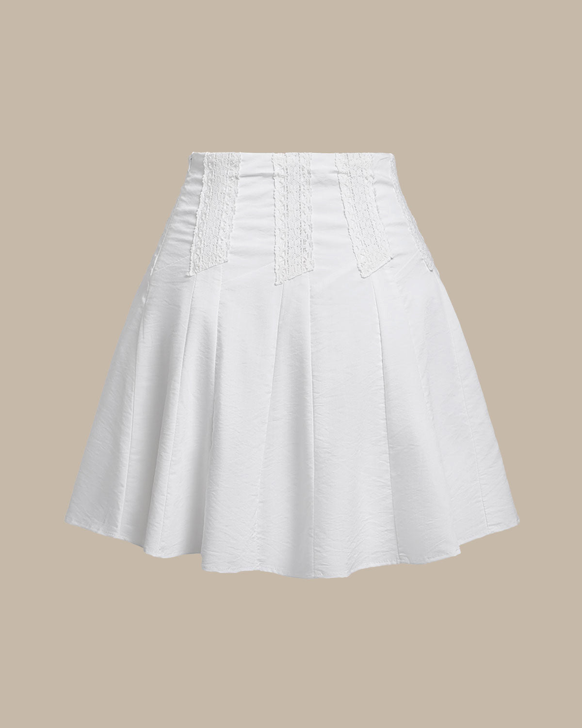 Belltoile™ Beyaz Yüksek Bel A Kesim Mini Etek