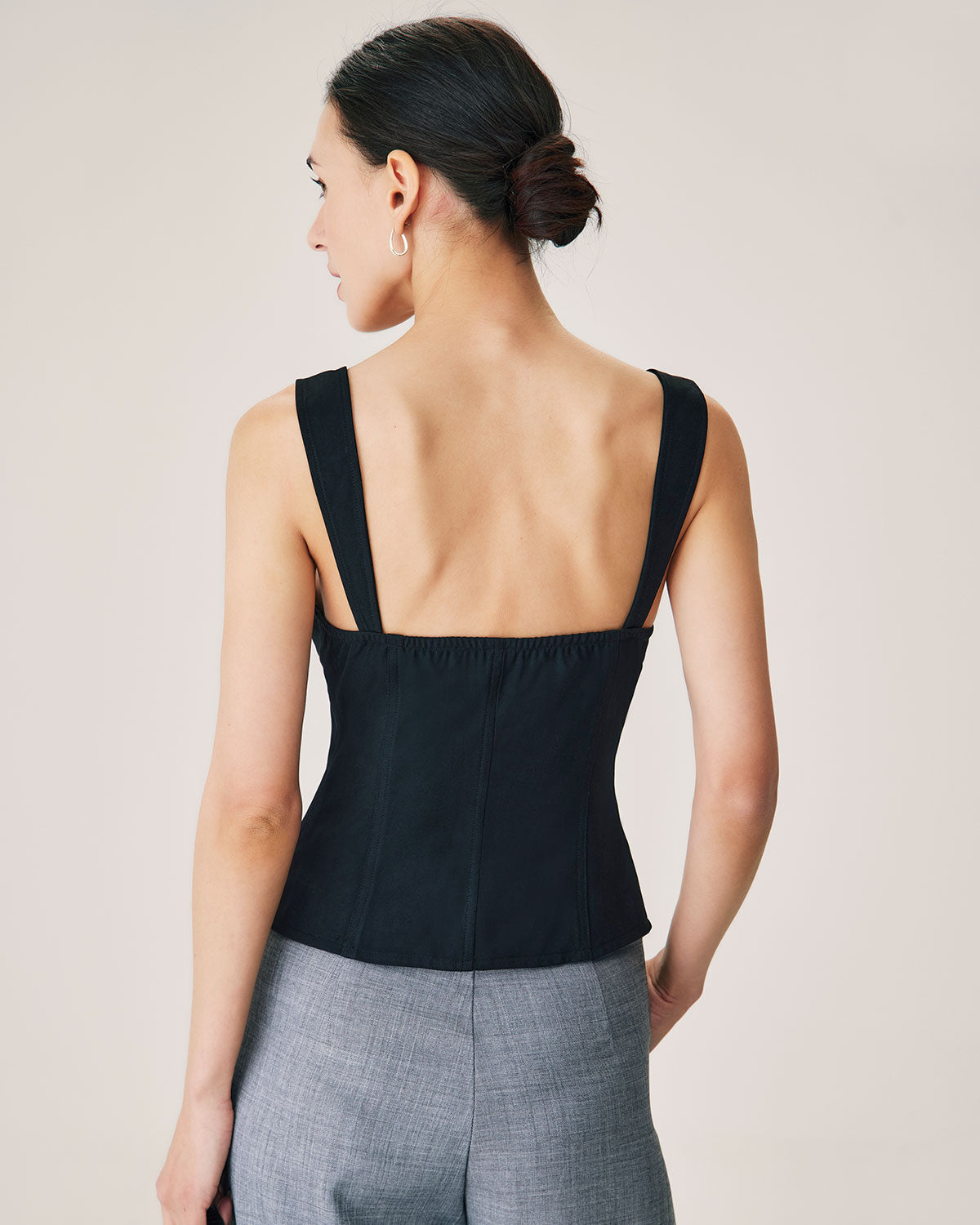 Belltoile Siyah Dantelli Straplez Kalp Yaka Camiş