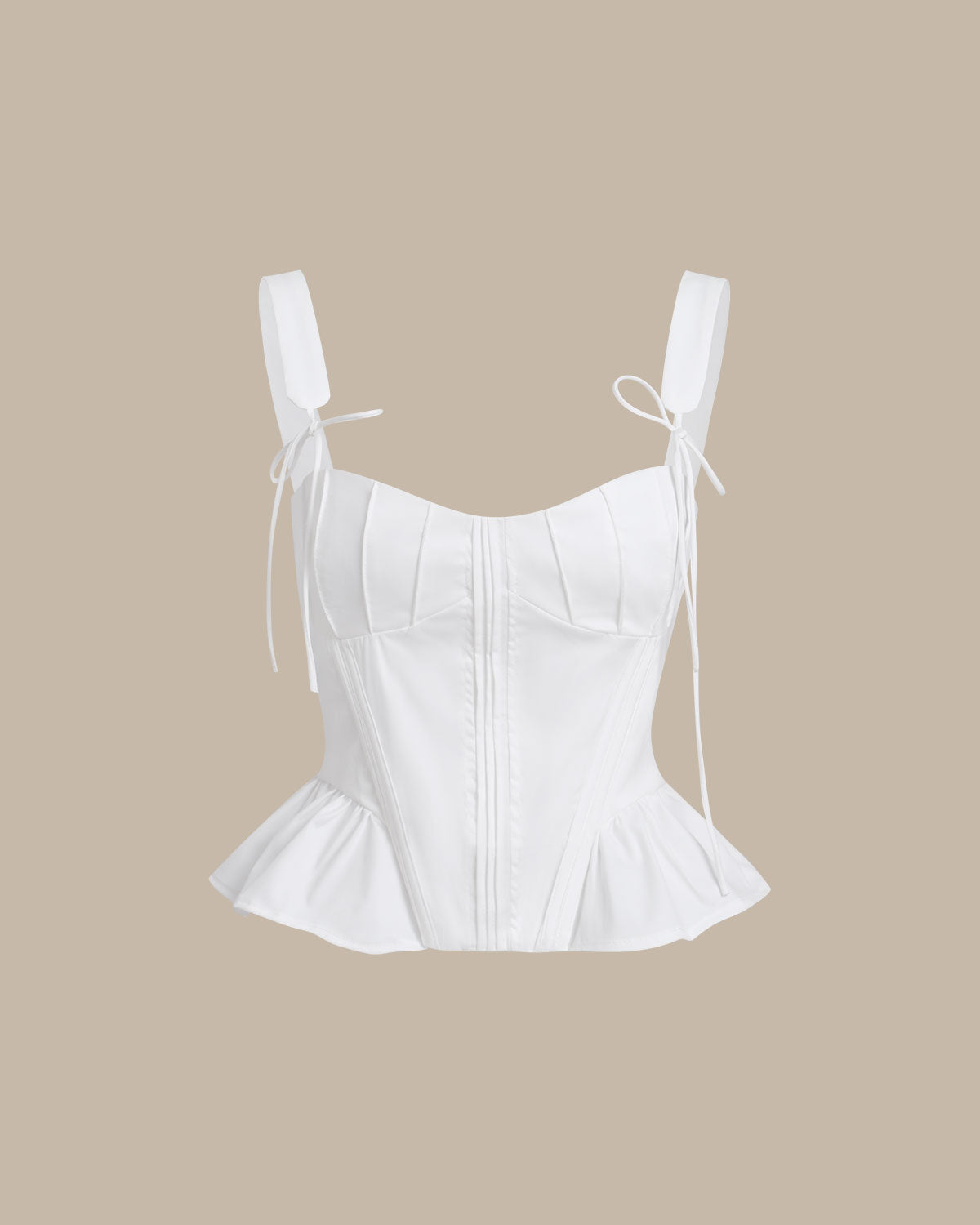 Belltoile™ Beyaz Dantelli Fırfırlı Cami Üst