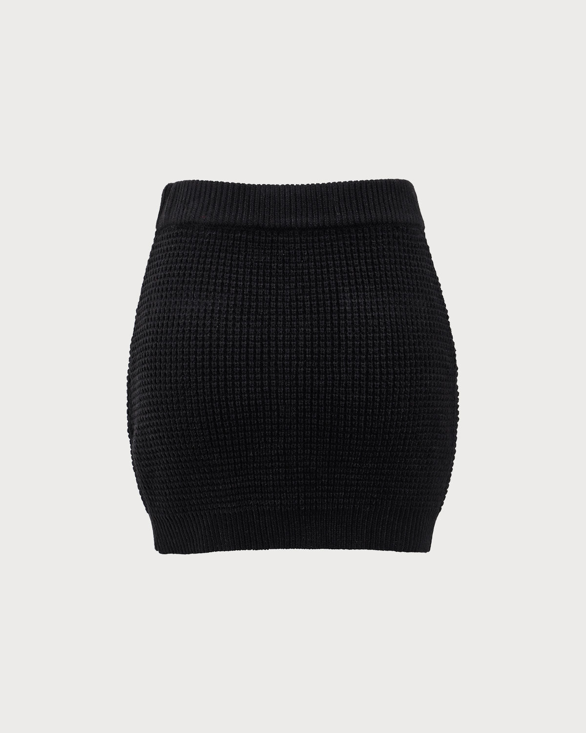 Belltoile™ Siyah Kontrast Triko A Kesim Mini Etek