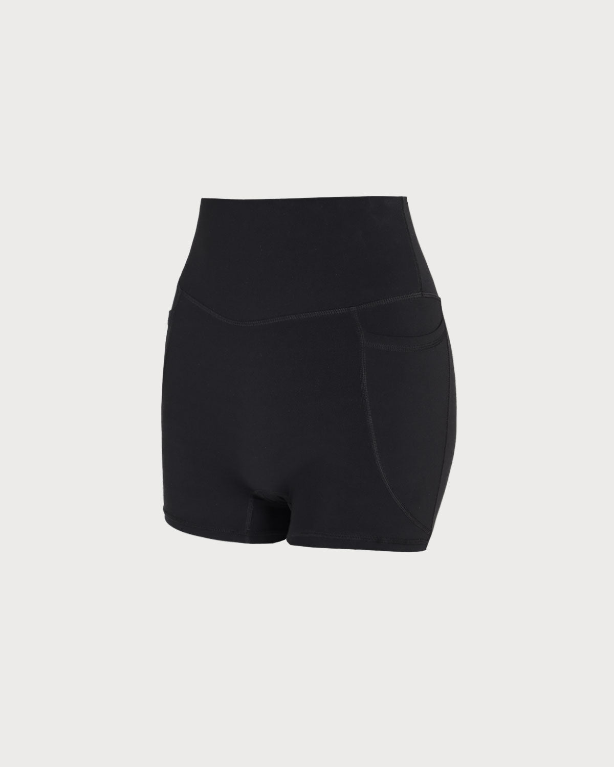 Belltoile™ Siyah Cepli Yüksek Bel Yoga Şort