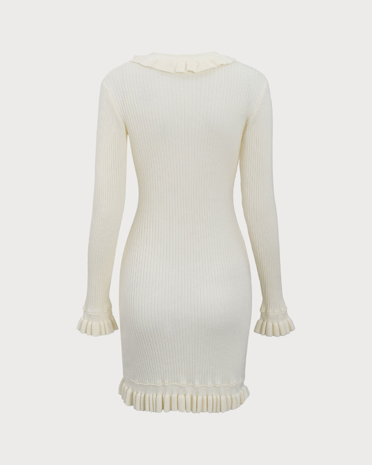 Belltoile™ Beyaz Bodycon Kazak Mini Elbise
