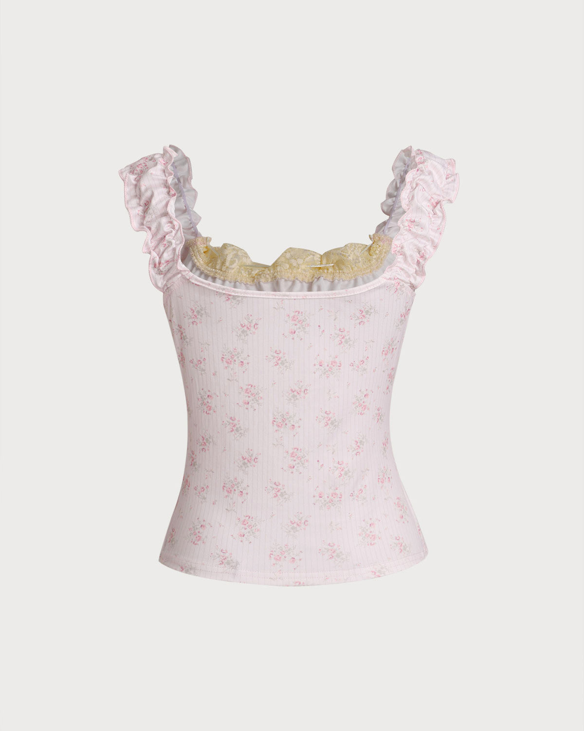 Belltoile™ Pembe Çiçekli Dantelli Camiş