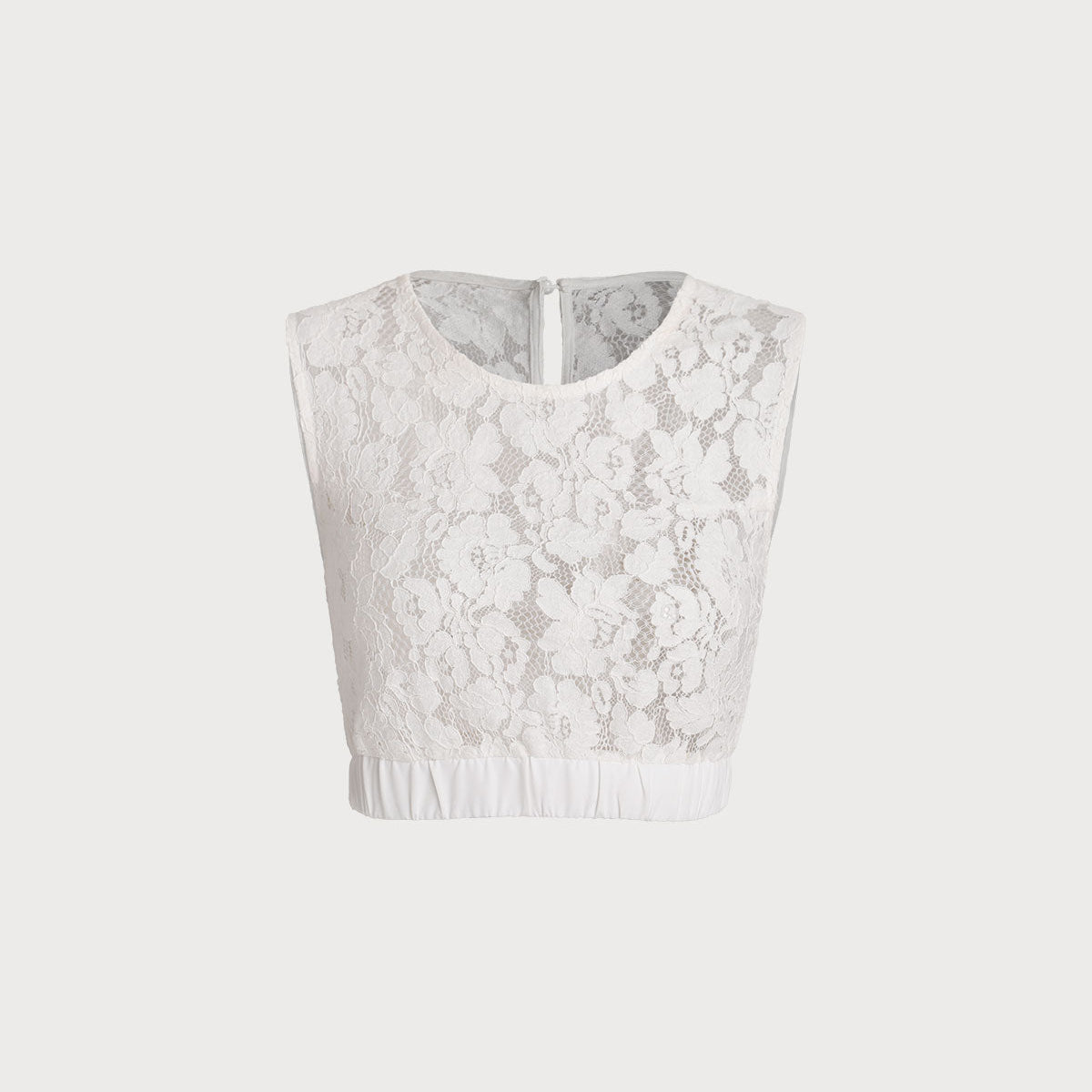 Belltoile™ Beyaz Dantelli Kısa Bluz