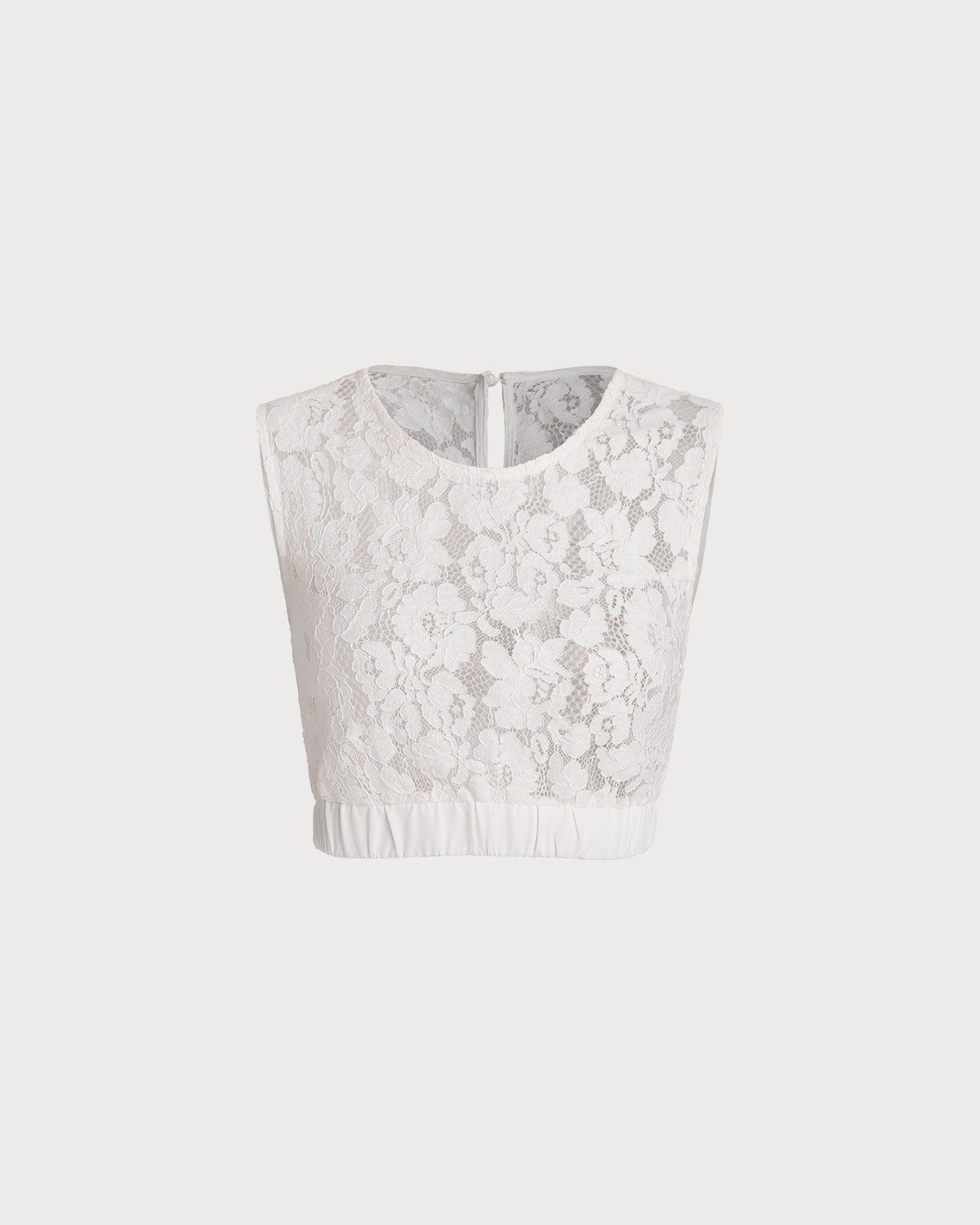 Belltoile™ Beyaz Dantelli Kısa Bluz