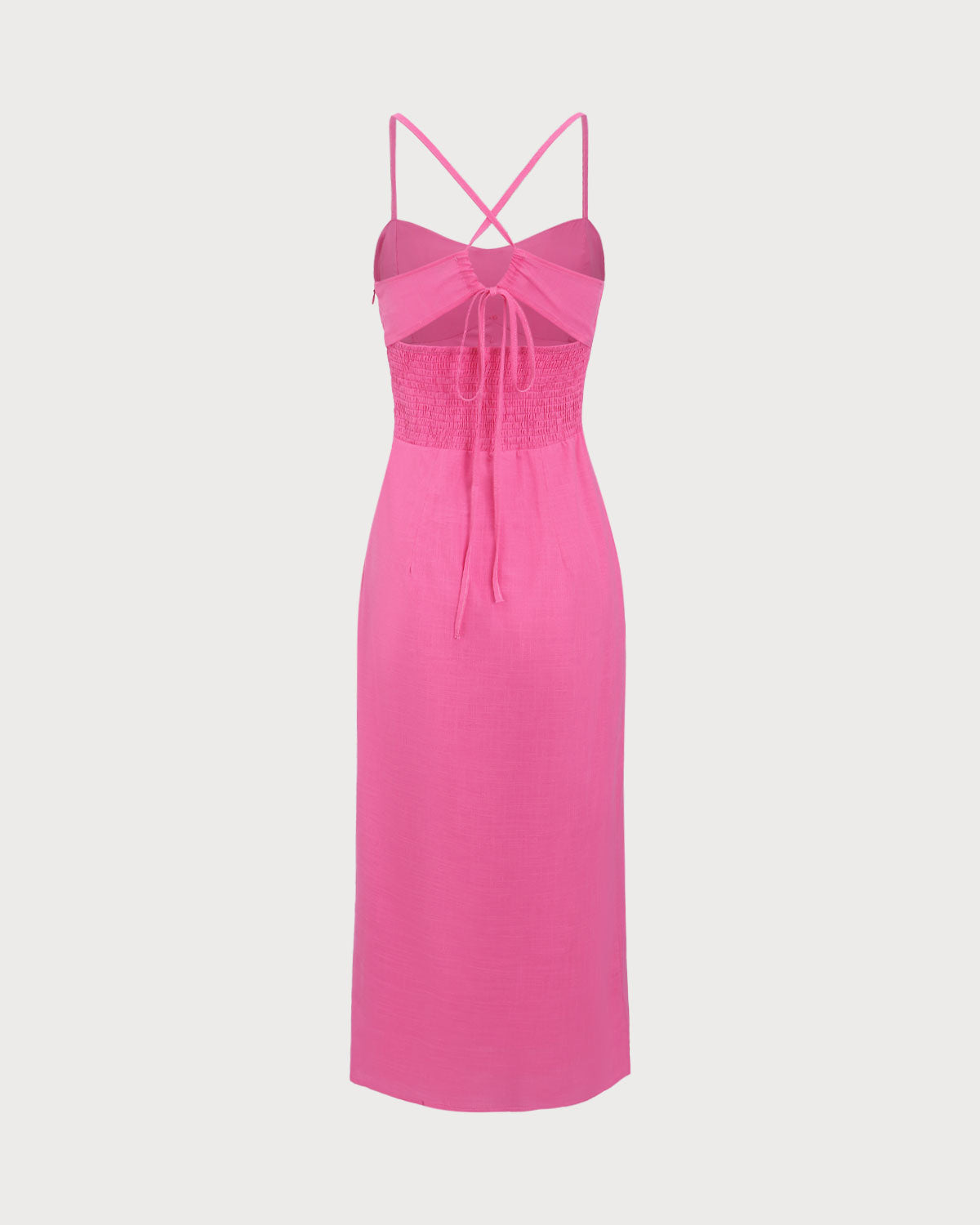 Belltoile™ Kırmızı Dantelli Sırtı Açık Slip Midi Elbise