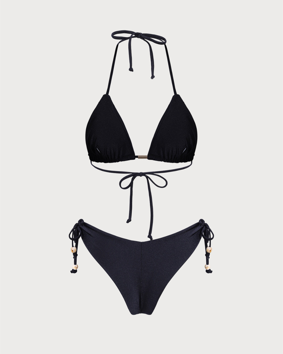 Belltoile™ Siyah Boyundan Bağlamalı Üçgen Bikini Takımı