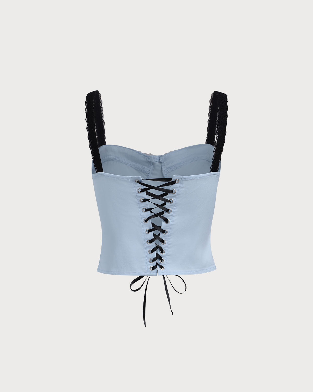 Belltoile™ Mavi Kalp Yaka Crop Top