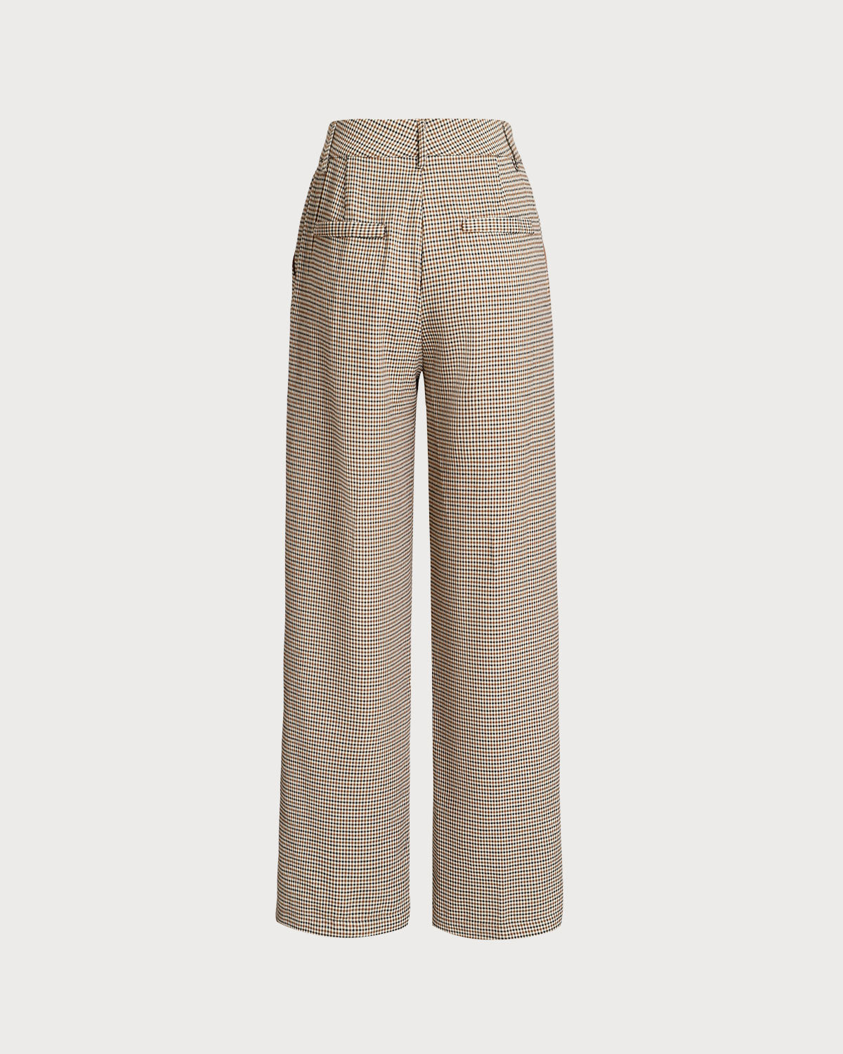 Belltoile™ Kahverengi Ekose Düz Pantolon