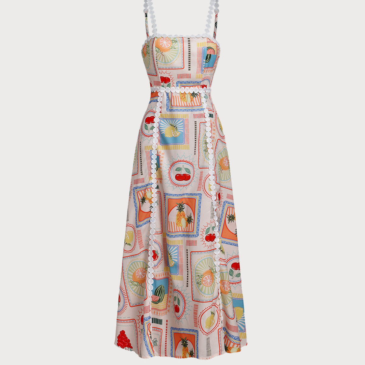 Belltoile™ Pembe Çiçekli A Kesim Slip Maxi Elbise