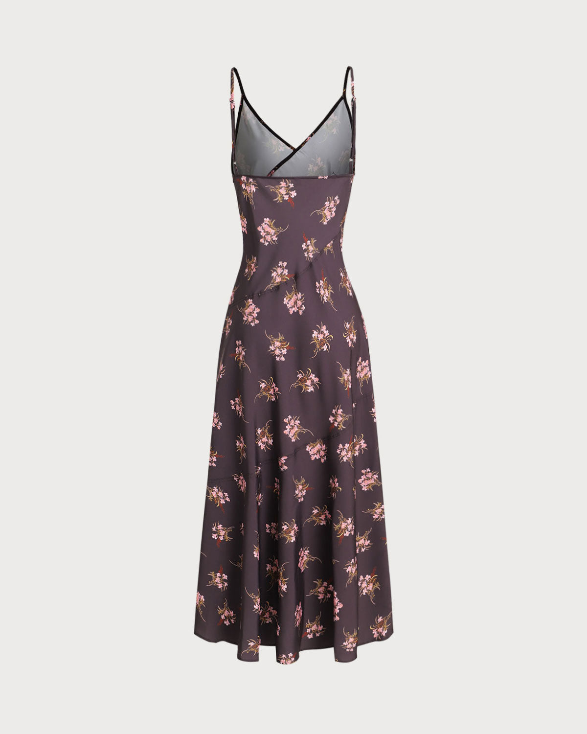 Belltoile Siyah Çiçekli A Kesim Slip Maxi Elbise