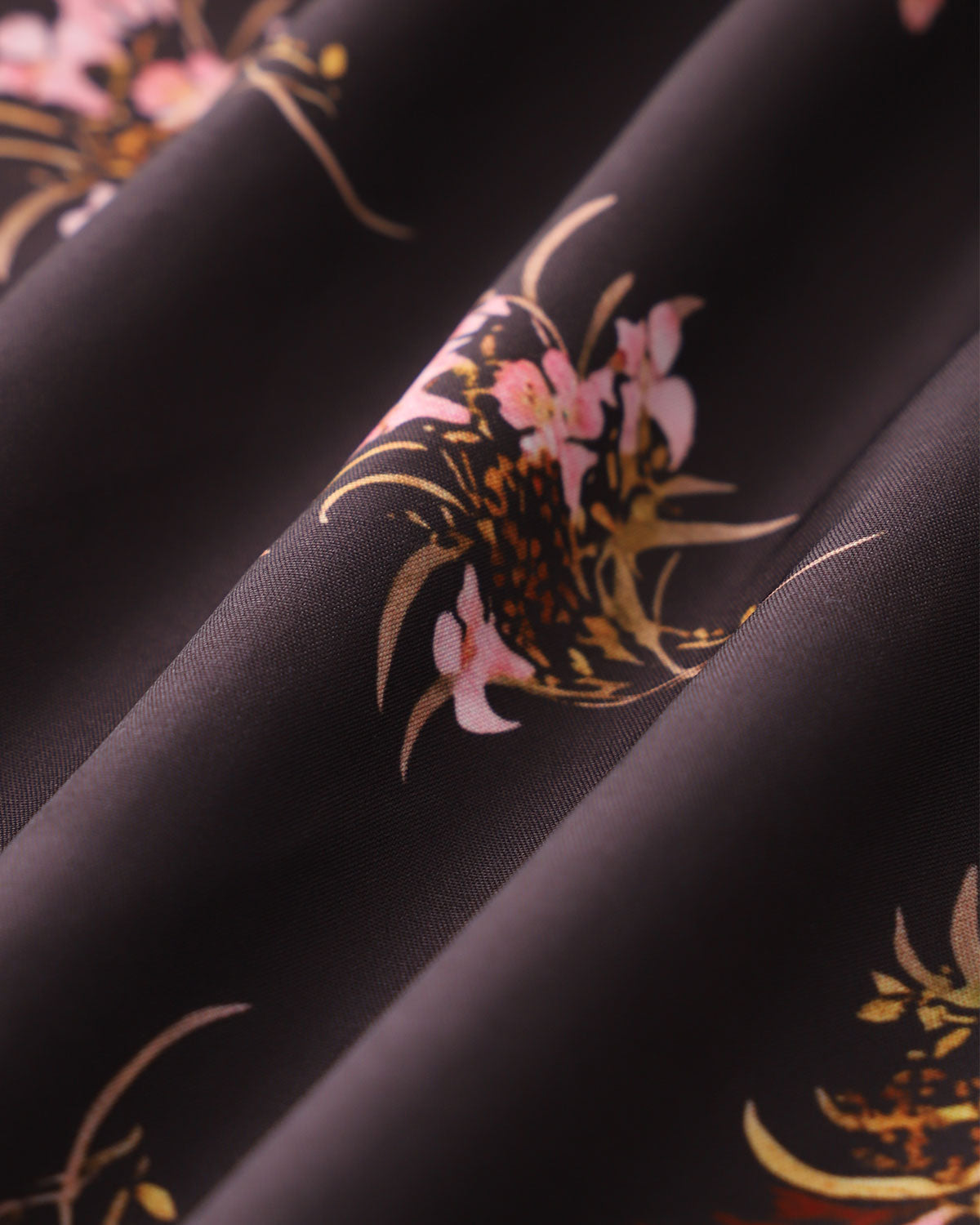 Belltoile Siyah Çiçekli A Kesim Slip Maxi Elbise
