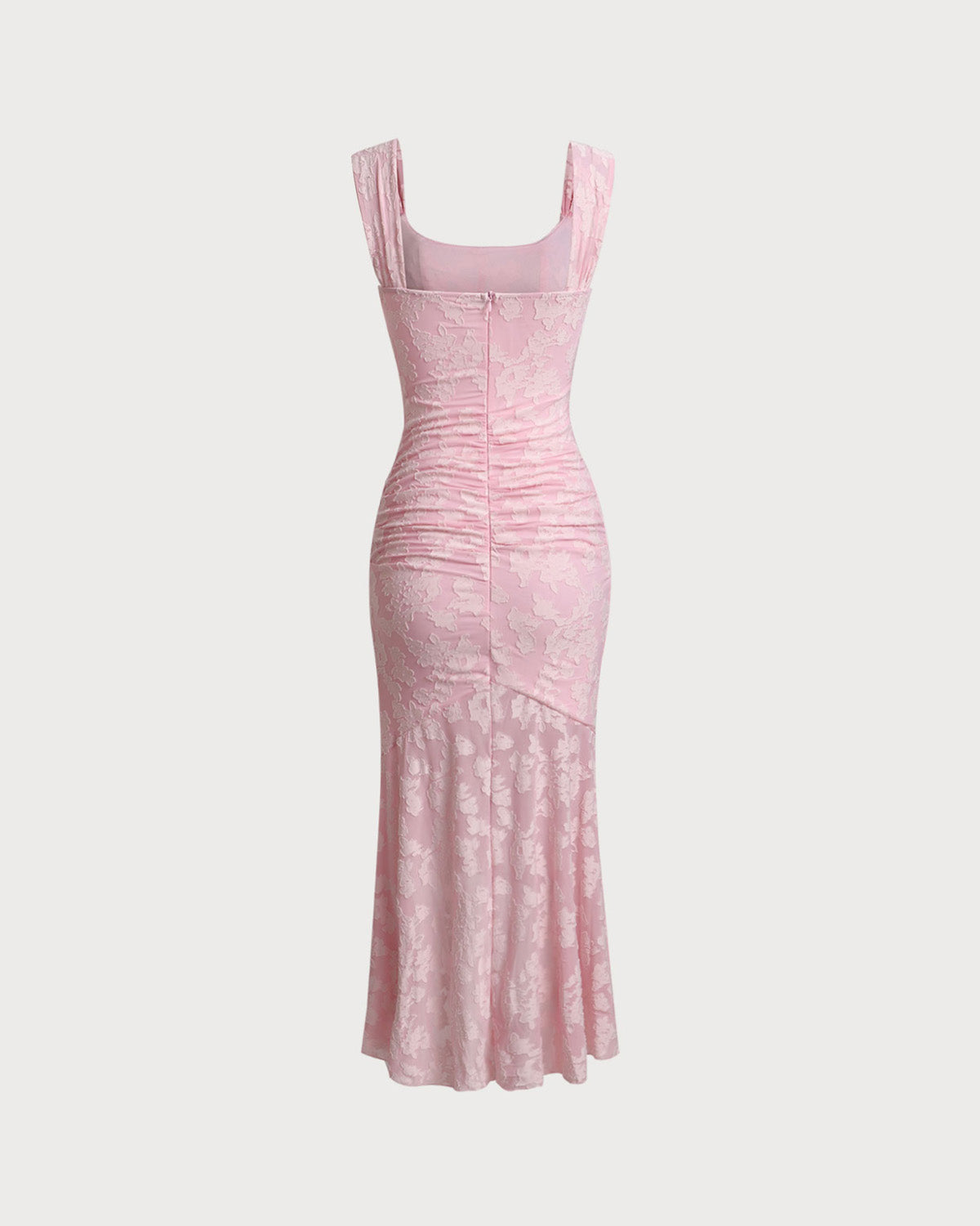 Belltoile Pembe Jakarlı Bodycon Slip Maxi Elbise