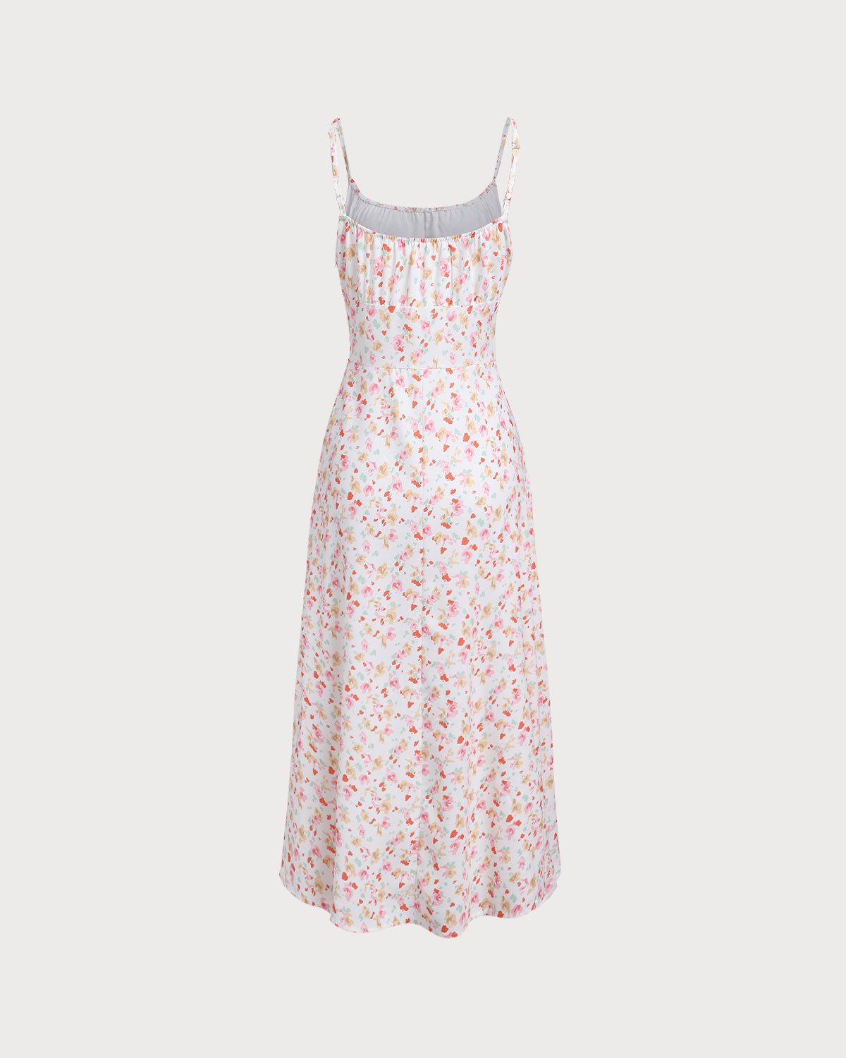 Belltoile Pembe Çiçekli Drapeli Slip Midi Elbise