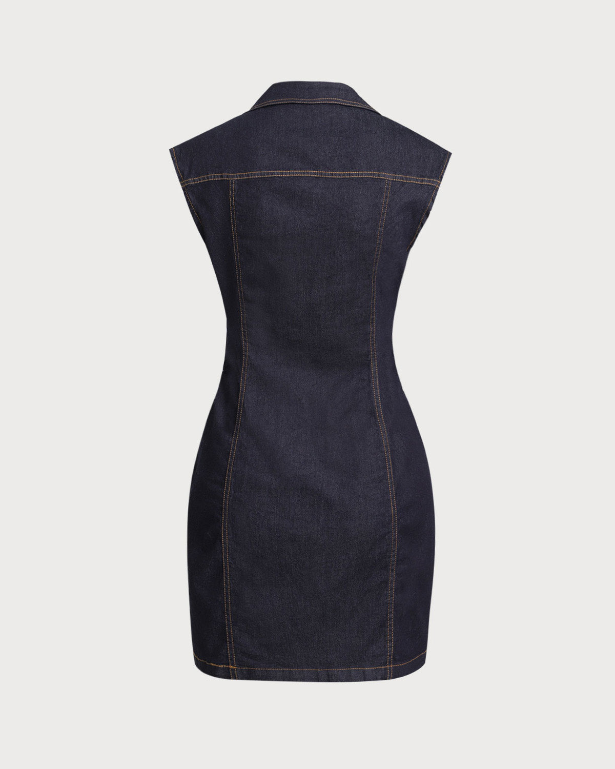 Belltoile™ Mavi Denim Kolsuz Mini Elbise
