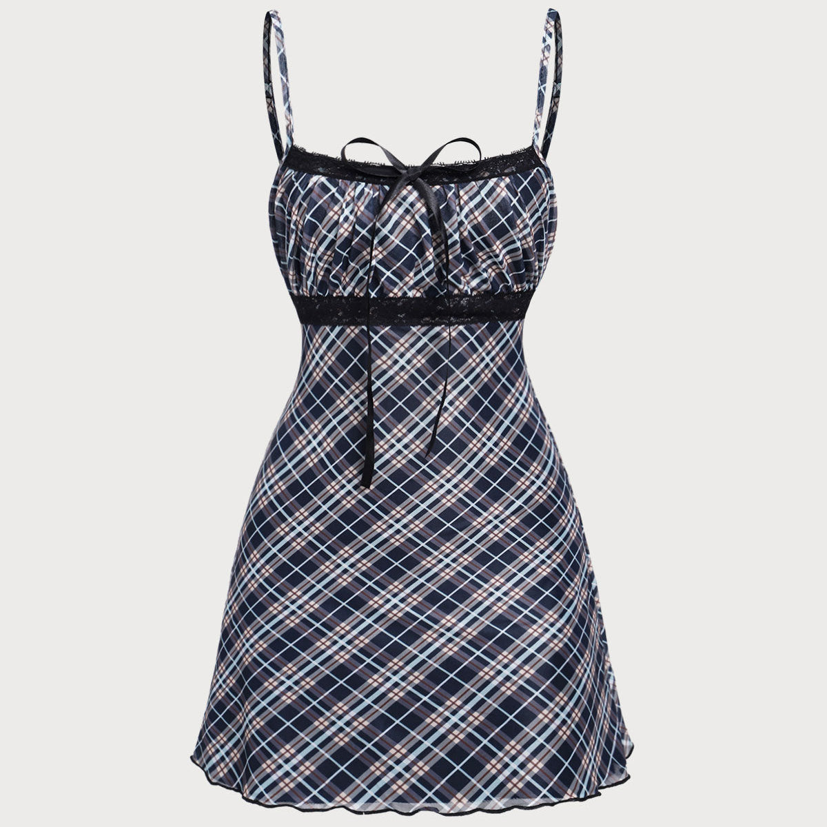 Belltoile™ Siyah Çizgili Slip Mini Elbise