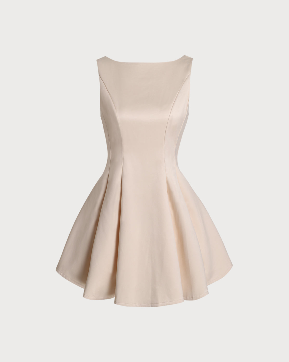 Belltoile Kayısı Kayık Yaka Saten Mini Elbise