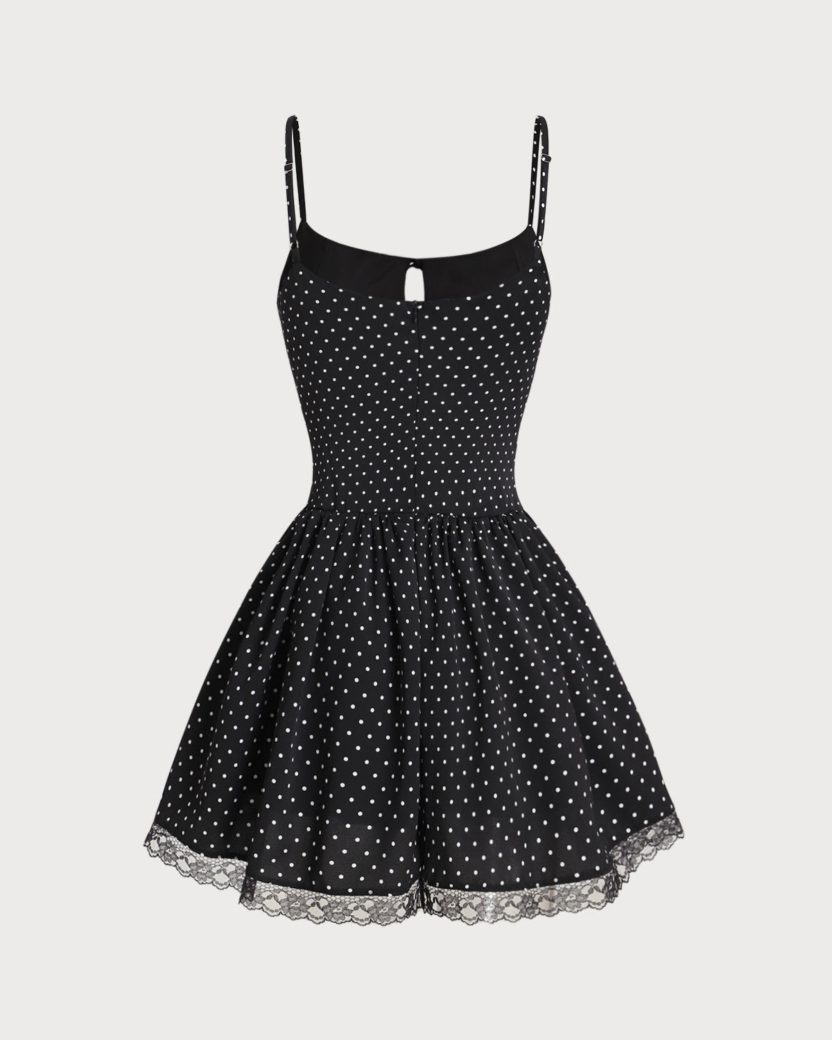 Belltoile™ Siyah Puantiyeli Slip Mini Elbise