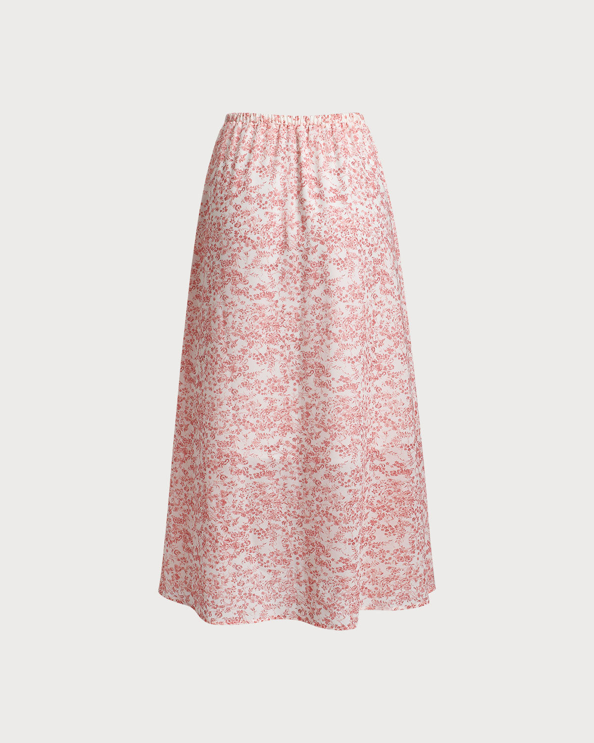 Belltoile™ Pembe Çiçekli Beli Lastikli Kloş Etek