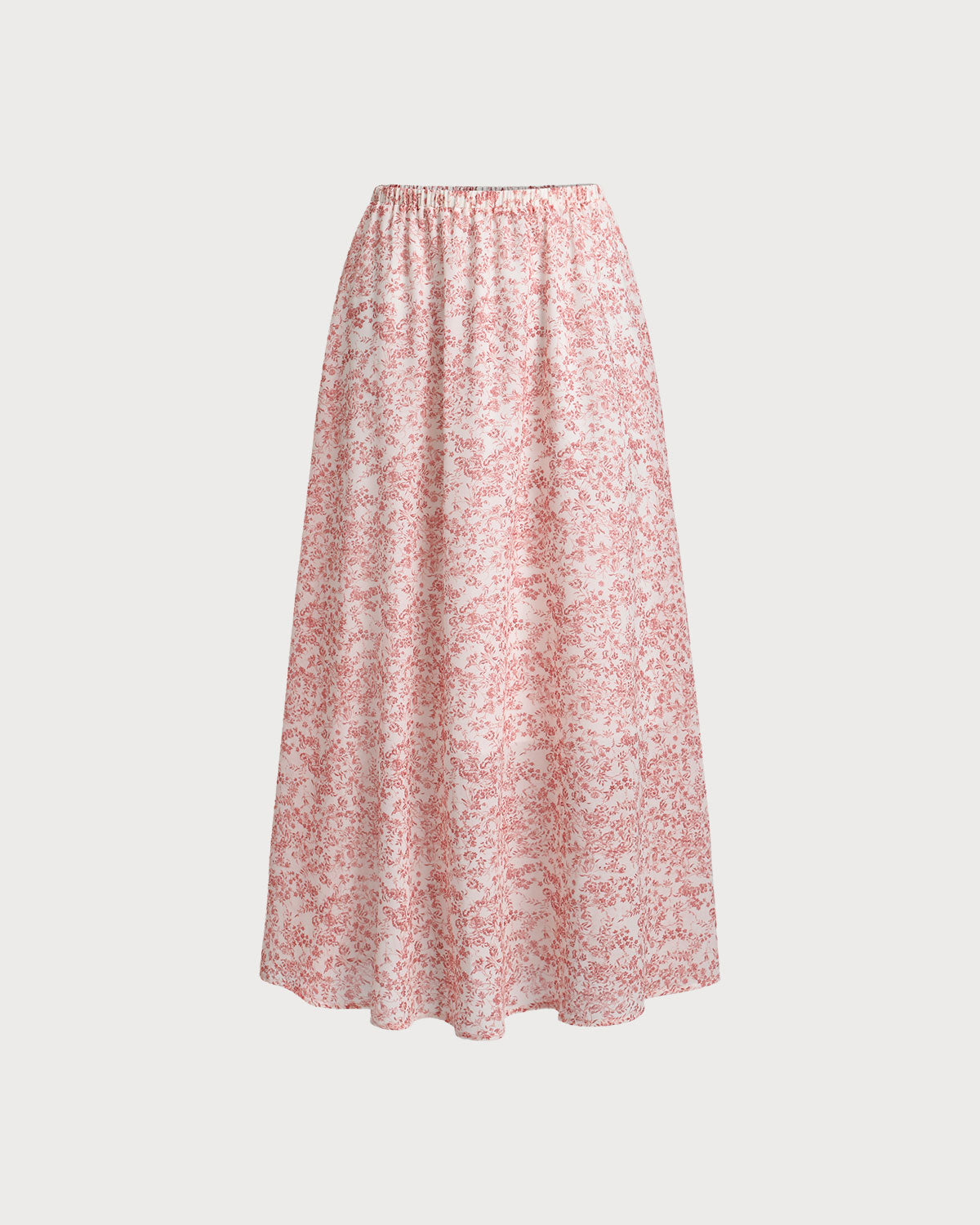 Belltoile™ Pembe Çiçekli Beli Lastikli Kloş Etek
