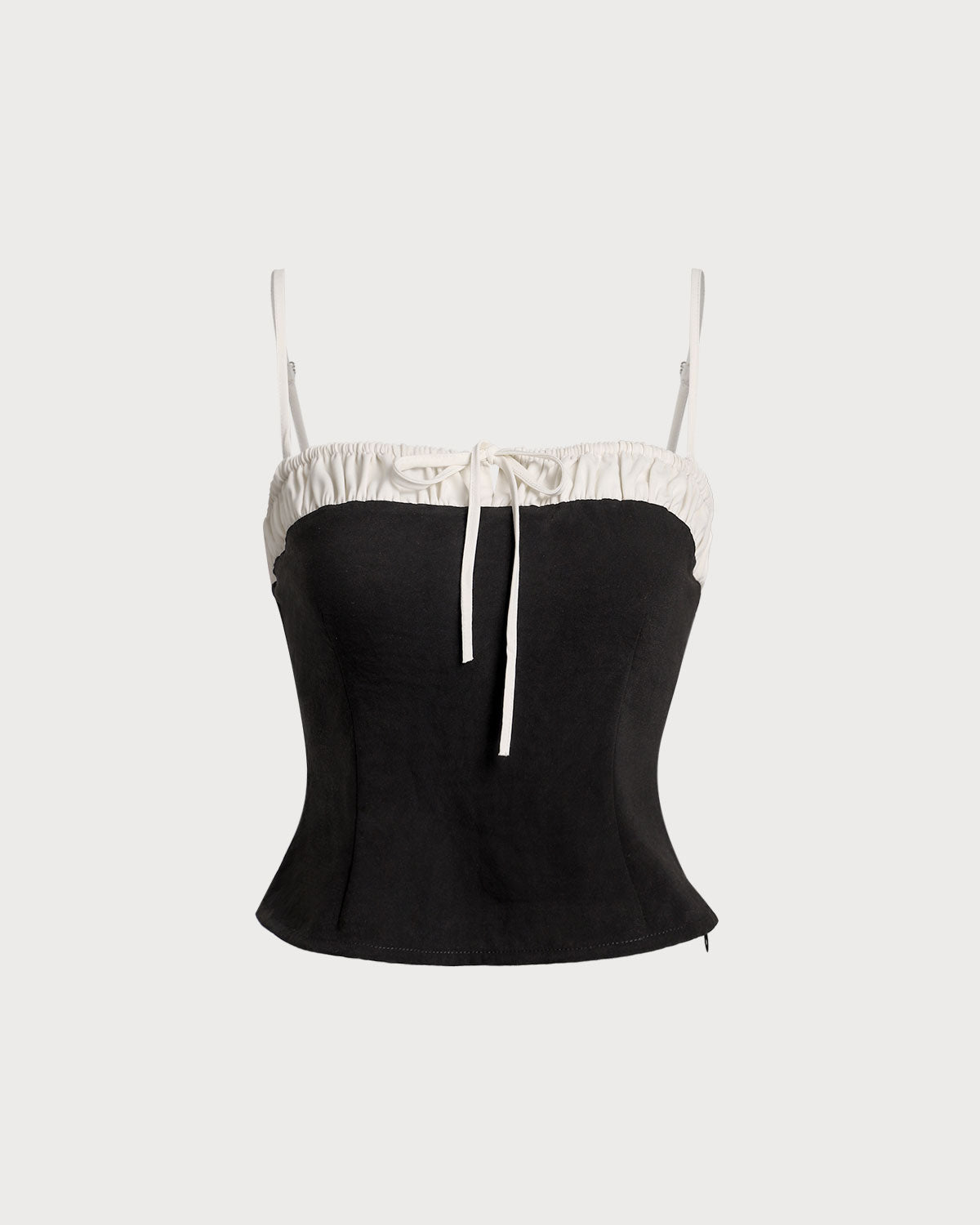 Belltoile™ Siyah Kontrast Dantelli Cami Üst